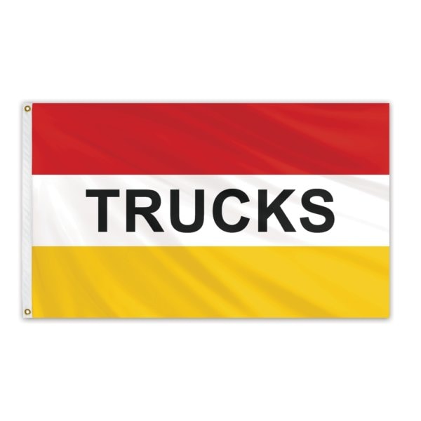Trucks Red/White/Yellow Message Flag 3'x5' Standard Flag